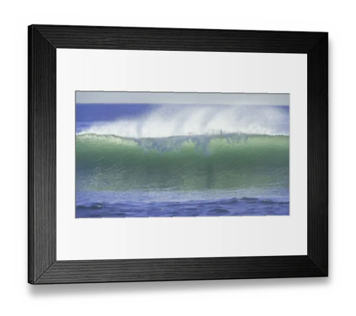 Framed Print : Wave breaking, with spray