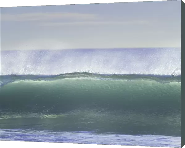 Wave breaking, with spray