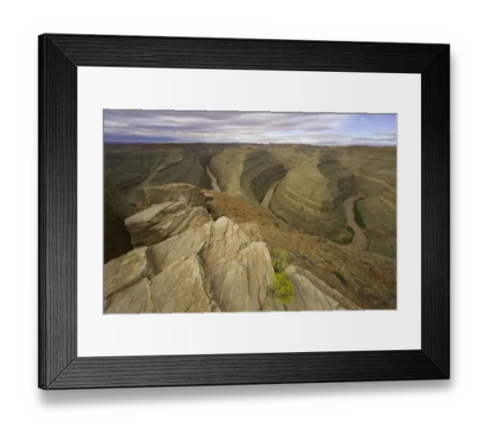 Framed Print : USA, Utah, Goosenecks State Park, San Juan River and canyon, autumn Framed Print : USA, Utah, Goosenecks State Park, San Juan River and canyon, autumn