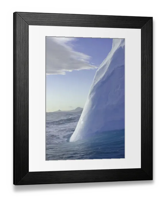 Framed Print : Blue iceberg floating in sea in spring Framed Print : Blue iceberg floating in sea in spring