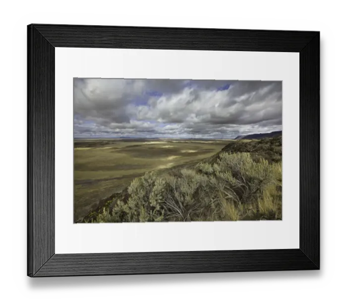 Framed Print : Cumulus clouds floating above desert, Oregon Framed Print : Cumulus clouds floating above desert, Oregon