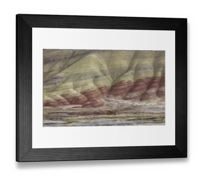 Framed Print : Colored stratifications of Painted Hills, Oregon Framed Print : Colored stratifications of Painted Hills, Oregon