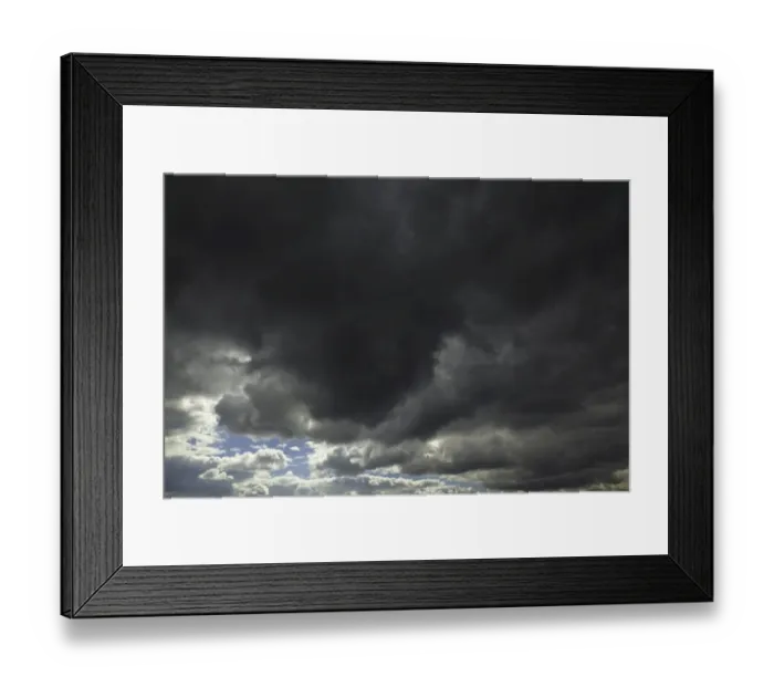 Framed Print : Boiling cumulus clouds above tundra, Alaska