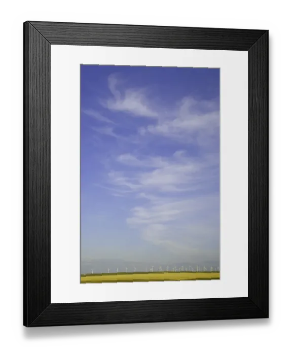 Framed Print : Wind farm turbines in wheat fields, AB, Canada Framed Print : Wind farm turbines in wheat fields, AB, Canada