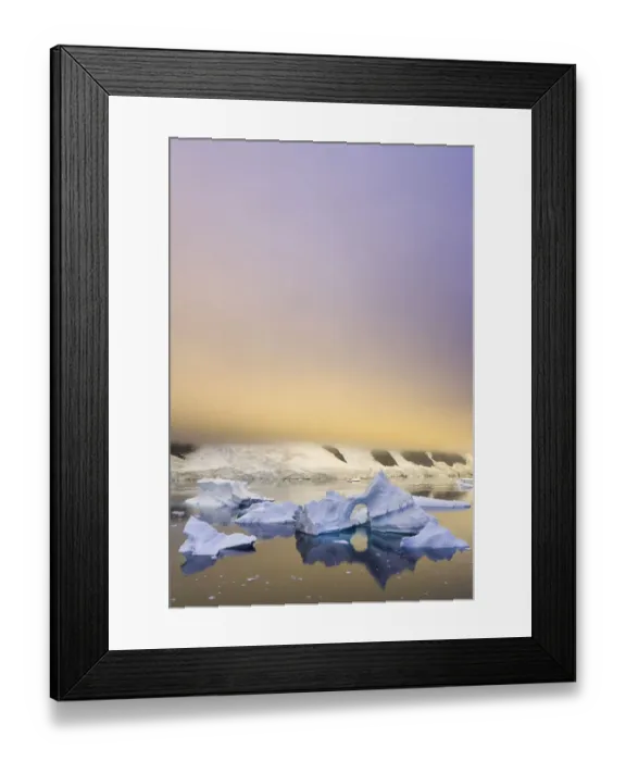Framed Print : icebergs, sunset, Antarctic Peninsula Framed Print : icebergs, sunset, Antarctic Peninsula
