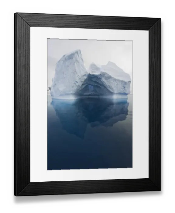 Framed Print : iceberg and reflections, Antarctic Peninsula