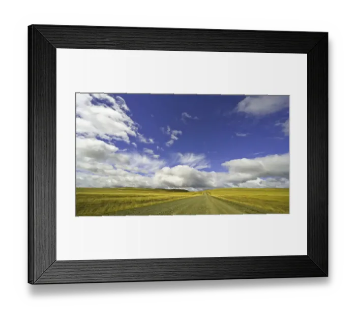 Framed Print : cumulus clouds above road, Patagonia, Argentina Framed Print : cumulus clouds above road, Patagonia, Argentina