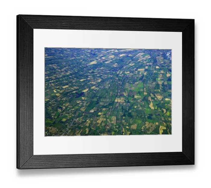Framed Print : Aerial of farm fields, south of Santiago, Chile Framed Print : Aerial of farm fields, south of Santiago, Chile