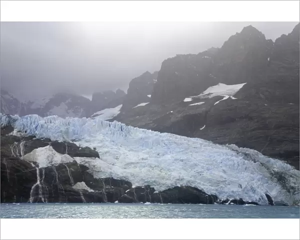 South Georgia, Salvesen Range, Drygalski Fjord, glacier melting