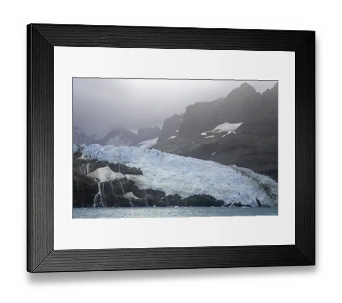 Framed Print : South Georgia, Salvesen Range, Drygalski Fjord, glacier melting Framed Print : South Georgia, Salvesen Range, Drygalski Fjord, glacier melting