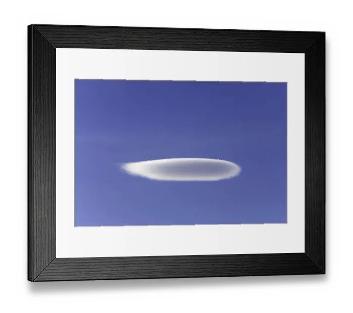 Framed Print : Lenticular cloud against blue sky Framed Print : Lenticular cloud against blue sky