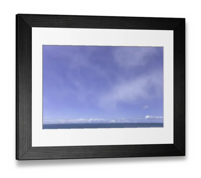 Framed Print : South Georgia, cumulus clouds over seascape, autumn Framed Print : South Georgia, cumulus clouds over seascape, autumn