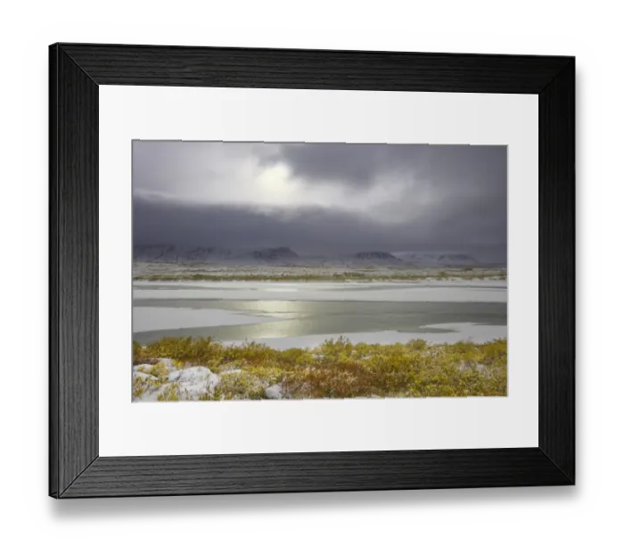 Framed Print : USA, Alaska, North Slope, first snow at Brooks Range and Kuparuk River Framed Print : USA, Alaska, North Slope, first snow at Brooks Range and Kuparuk River