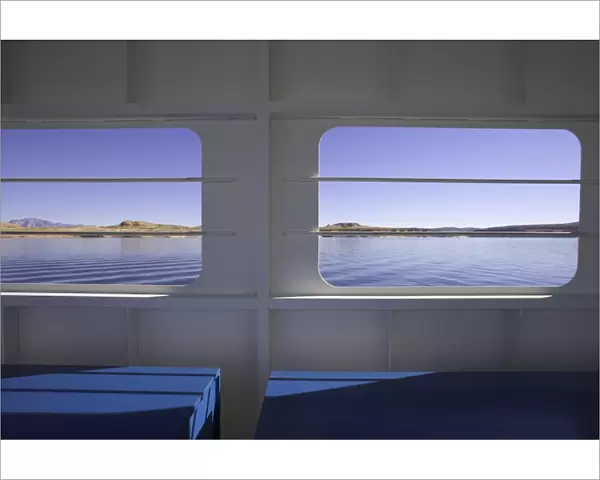 USA, Utah, Lake Powell, view from ferry window