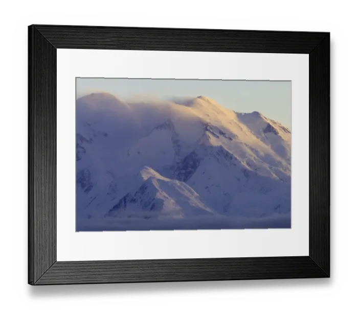 Framed Print : USA, Alaska, Denali National Park, Mt. McKinley and fog at sunset Framed Print : USA, Alaska, Denali National Park, Mt. McKinley and fog at sunset