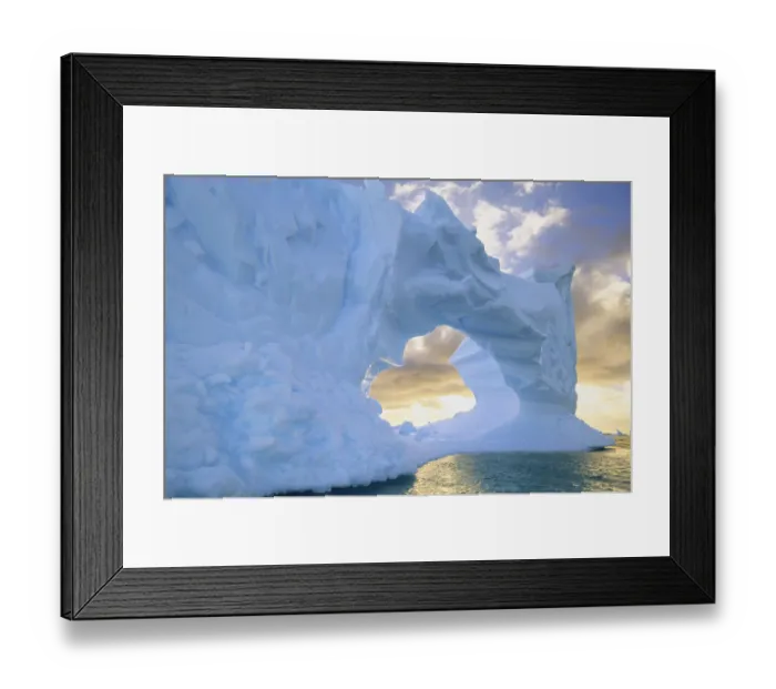 Framed Print : Antarctic Peninsula, Drake Passage, iceberg at sea, sunset Framed Print : Antarctic Peninsula, Drake Passage, iceberg at sea, sunset