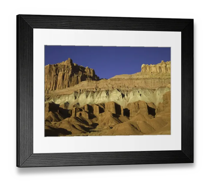 Framed Print : The Castle and Fluted Wall, Capitol Reef N. P Framed Print : The Castle and Fluted Wall, Capitol Reef N. P