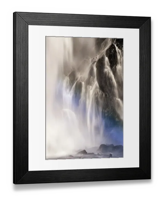 Framed Print : Waterfall with faint rainbow, blue spectrum, Bridal Veil Falls, Kanai Penninsula Framed Print : Waterfall with faint rainbow, blue spectrum, Bridal Veil Falls, Kanai Penninsula