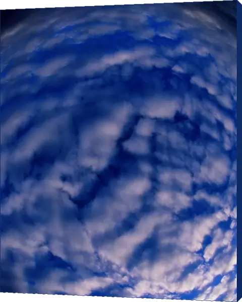Cumulus clouds over Victoria Island, Nunavut, Canada