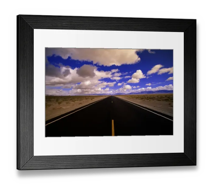 Framed Print : Usa, Nevada, Highway and Cumulus Clouds Framed Print : Usa, Nevada, Highway and Cumulus Clouds