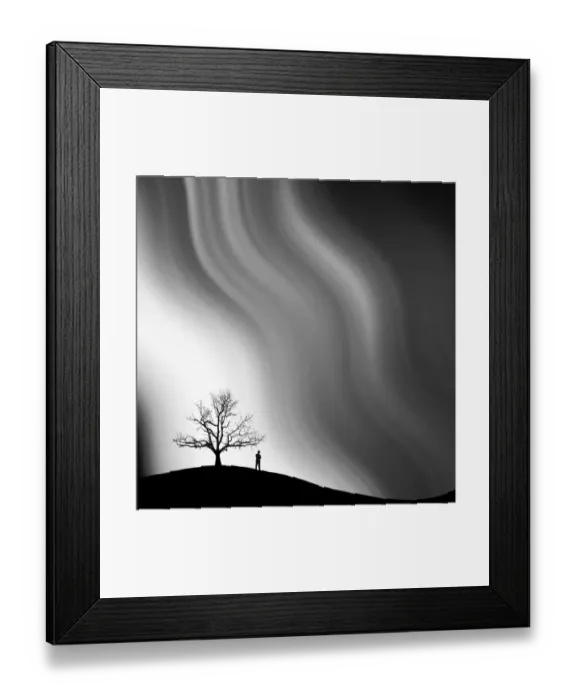 Framed Print : Lonely man contemplating the emptiness Framed Print : Lonely man contemplating the emptiness