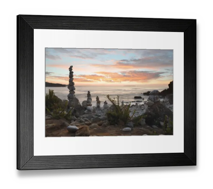 Framed Print : Pyramid rocks on beach, balance and harmony Framed Print : Pyramid rocks on beach, balance and harmony