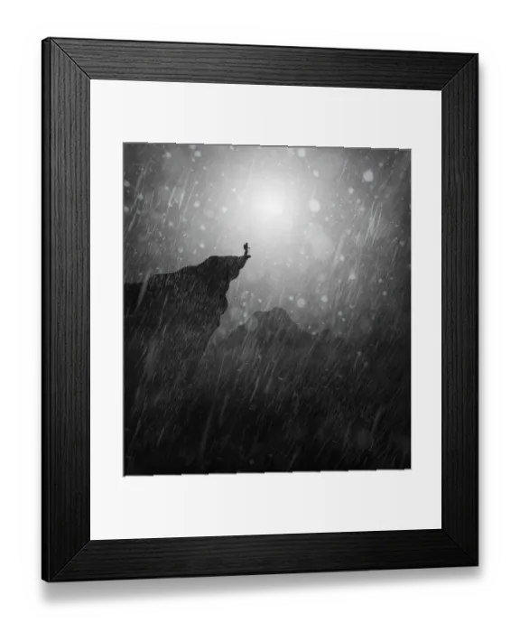 Framed Print : Mountaineer minimalist Framed Print : Mountaineer minimalist
