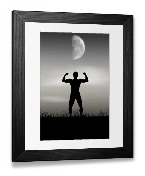 Framed Print : Bodyshape musculs silhouette Framed Print : Bodyshape musculs silhouette