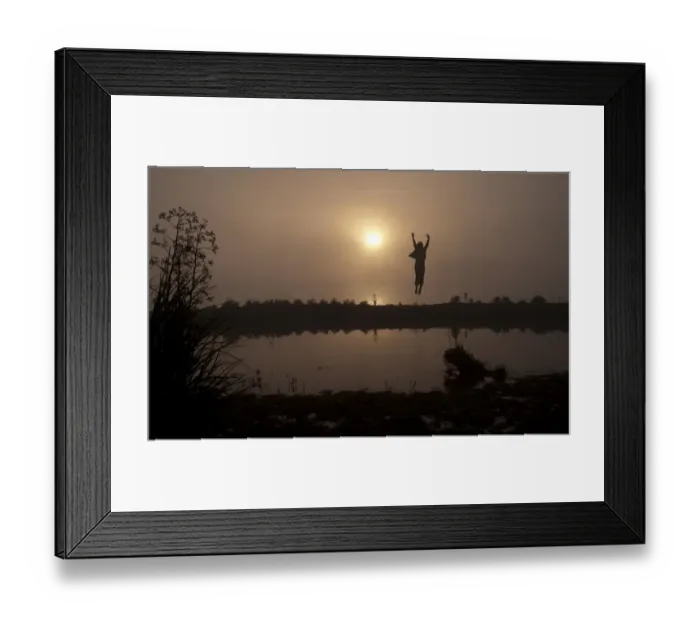 Framed Print : Jumping in happiness Framed Print : Jumping in happiness