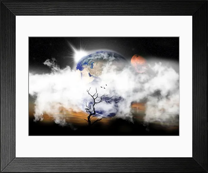 Framed Print : Surreal planet earth Framed Print : Surreal planet earth