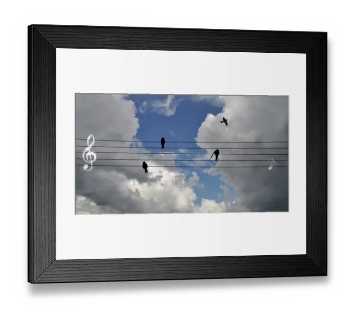 Framed Print : Music in the clouds Framed Print : Music in the clouds
