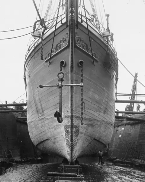 The bow of Sir Ernest Shackletons exploratory vessel SS Endurance