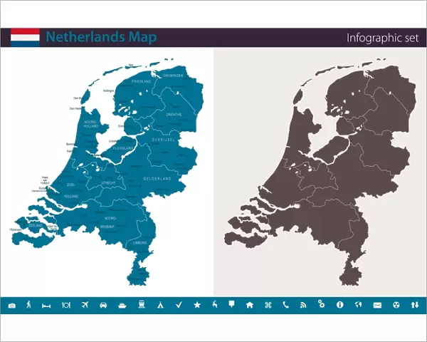 Map of Netherlands - Infographic Set