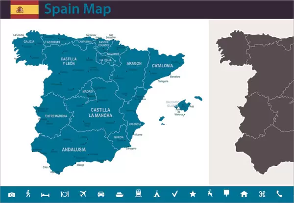 Spain Map - Infographic Set