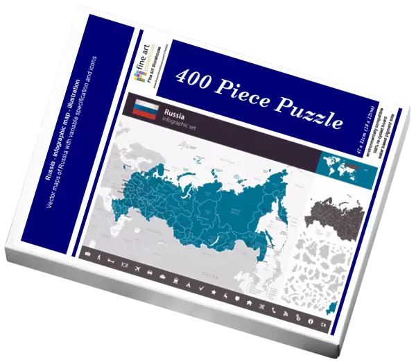 Russia - Infographic map - illustration