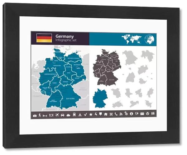 Germany - Infographic map - illustration