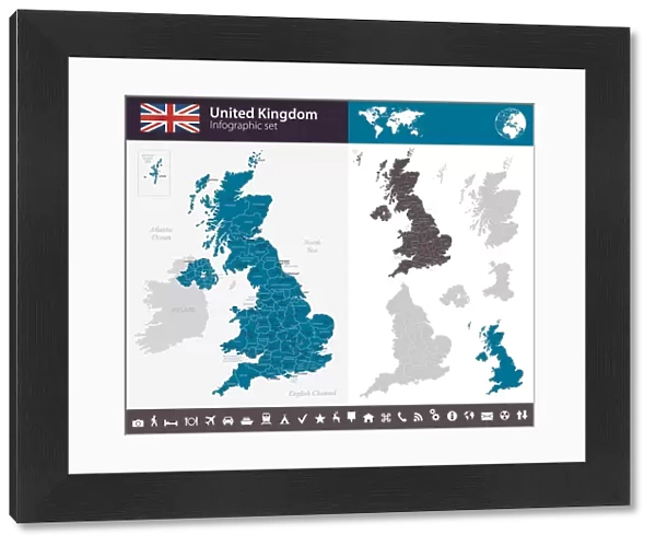United Kingdom - Infographic map - illustration