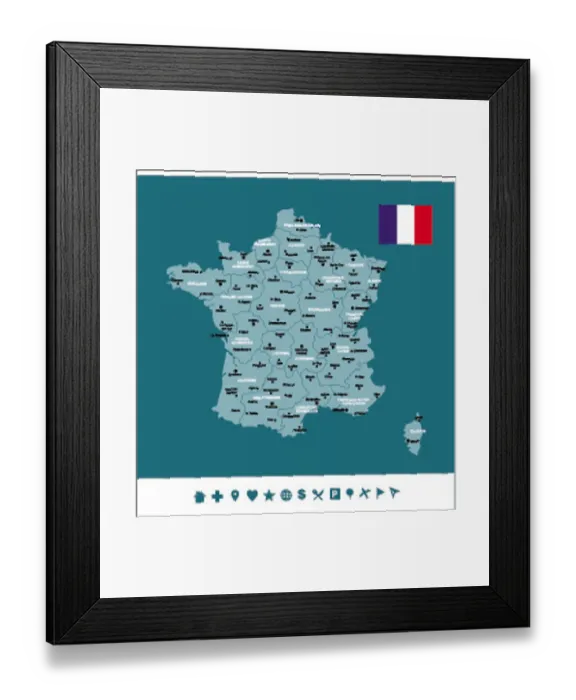 : France Infographic Map : France Infographic Map