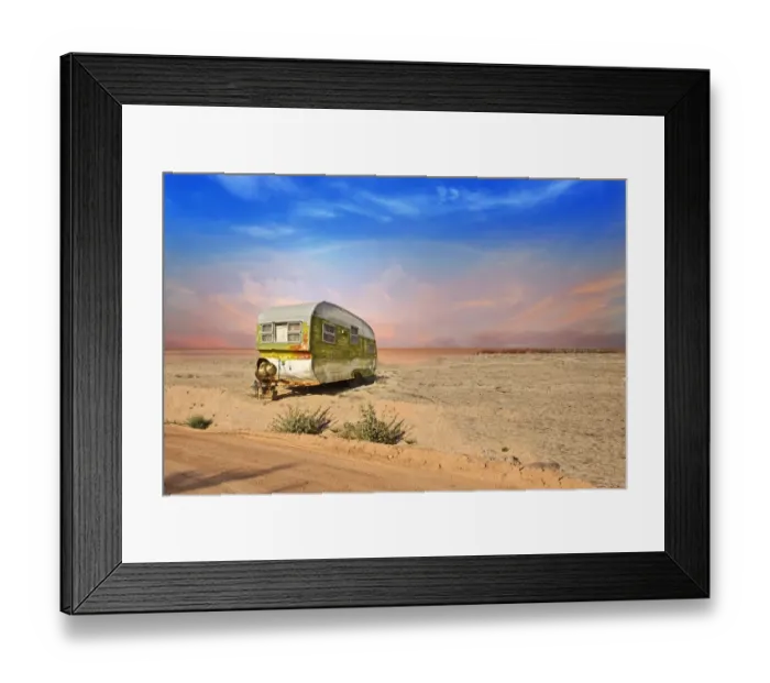 Framed Print : Abandoned Trailer in Arizona Desert Framed Print : Abandoned Trailer in Arizona Desert