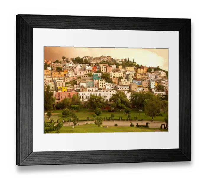 Framed Print : Colorful Town of Guanajuato before a Storm Framed Print : Colorful Town of Guanajuato before a Storm