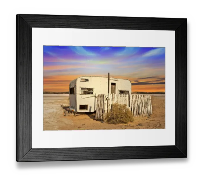 Framed Print : Abandoned Trailer in Sonora Desert Framed Print : Abandoned Trailer in Sonora Desert