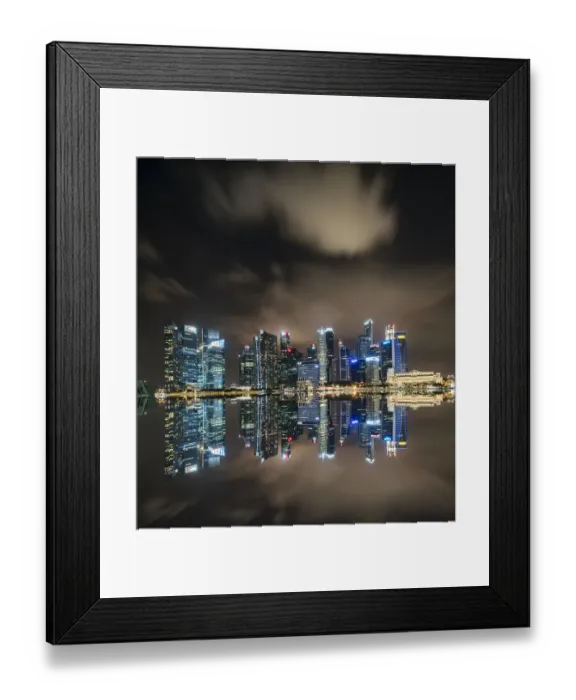 Framed Print : Singapore skyline at night Framed Print : Singapore skyline at night