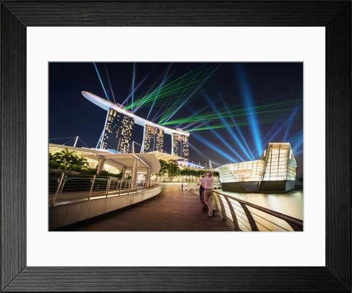 Framed Print : Laser show at Marina bay sand Framed Print : Laser show at Marina bay sand