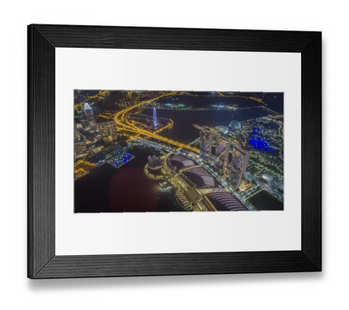 Framed Print : Aerial Singapore Skyline Framed Print : Aerial Singapore Skyline