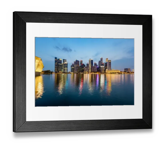 Framed Print : Singapore skyline at night Framed Print : Singapore skyline at night