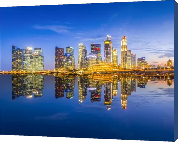 Singapore Reflection City at Night