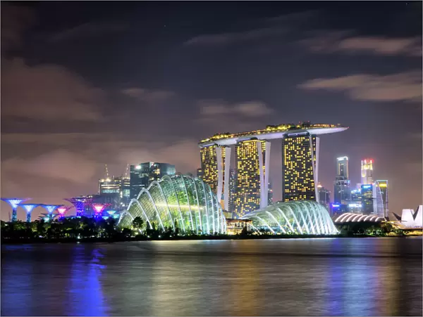 Singapore panoramic night city