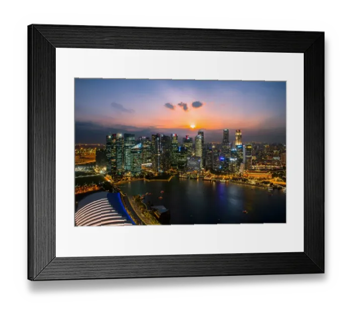 Framed Print : Sunset Downtown singapore Framed Print : Sunset Downtown singapore