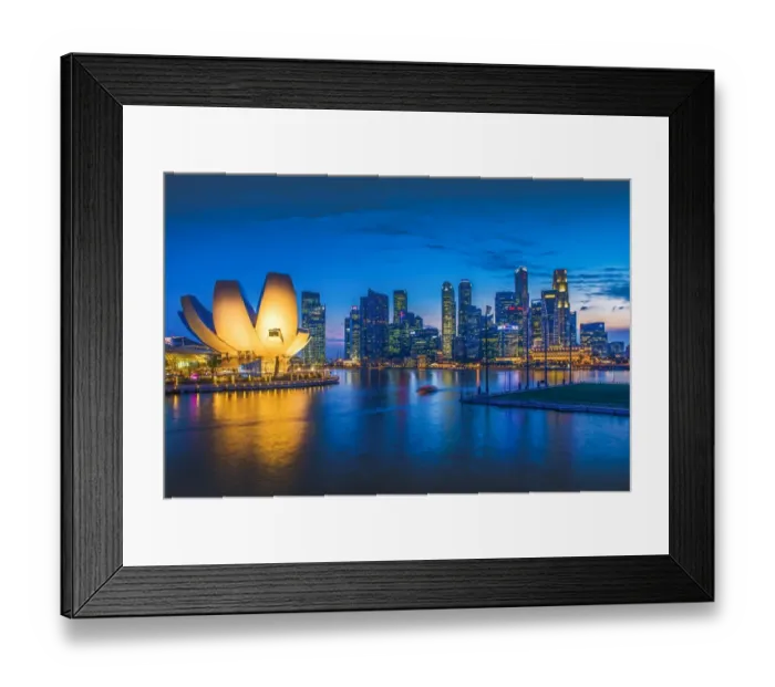 Framed Print : Singapore City at Night Framed Print : Singapore City at Night