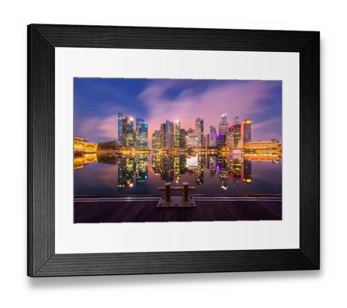 Framed Print : Twilight Downtown Singapore city Framed Print : Twilight Downtown Singapore city